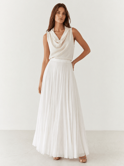 Taryn Tulle Maxi Skirt - Ivory