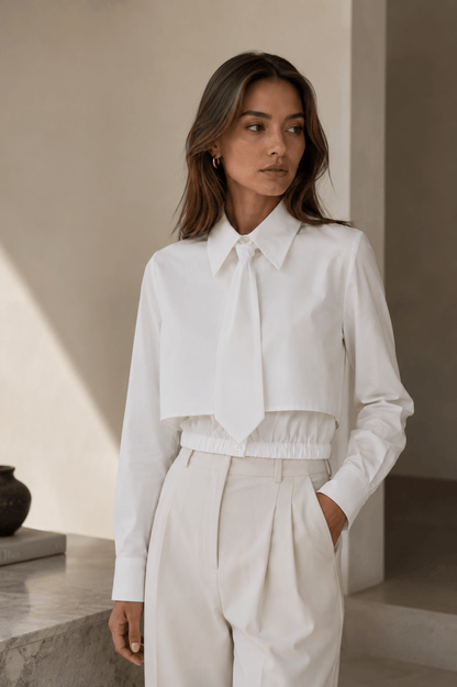 Inez Tie Shirt – Weiß