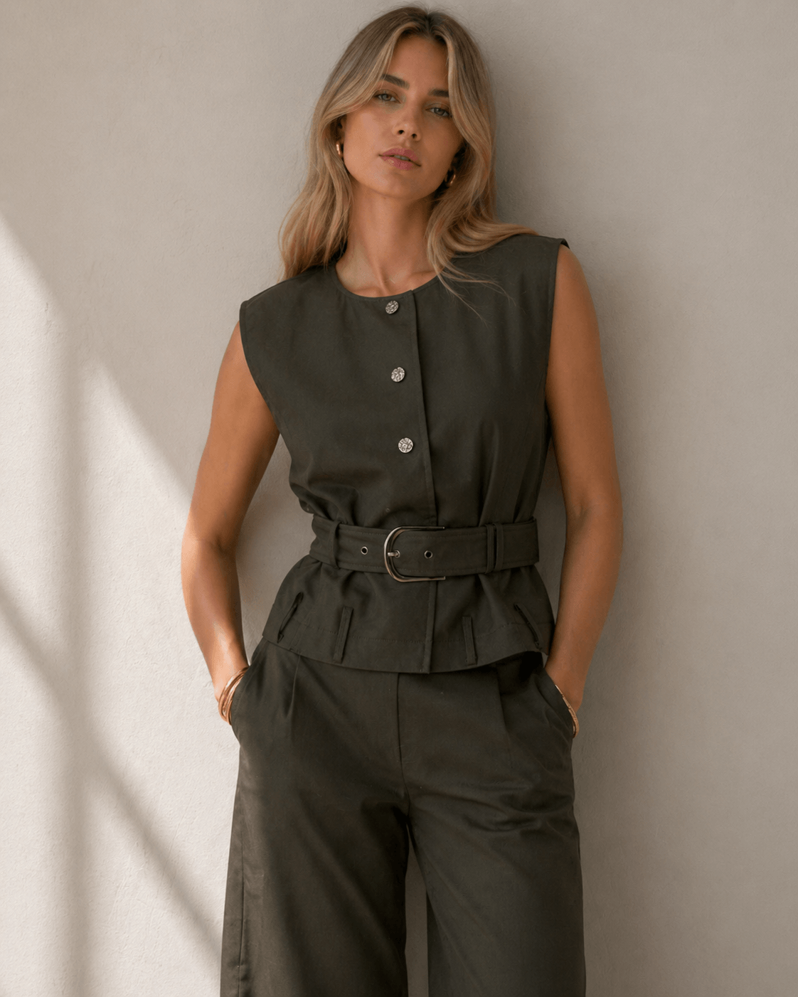 Enya Belt Vest - Army