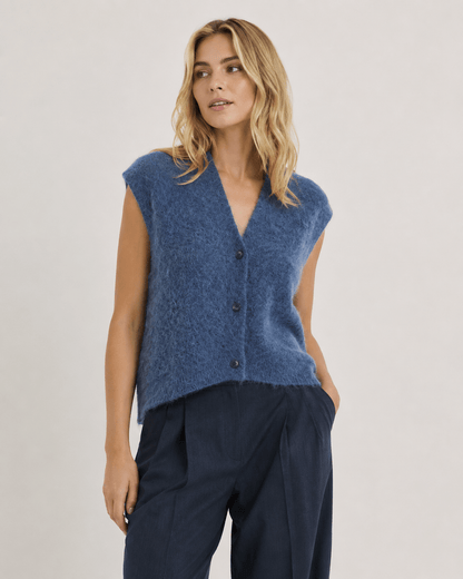 Constanze Cardigan – Mittelblau