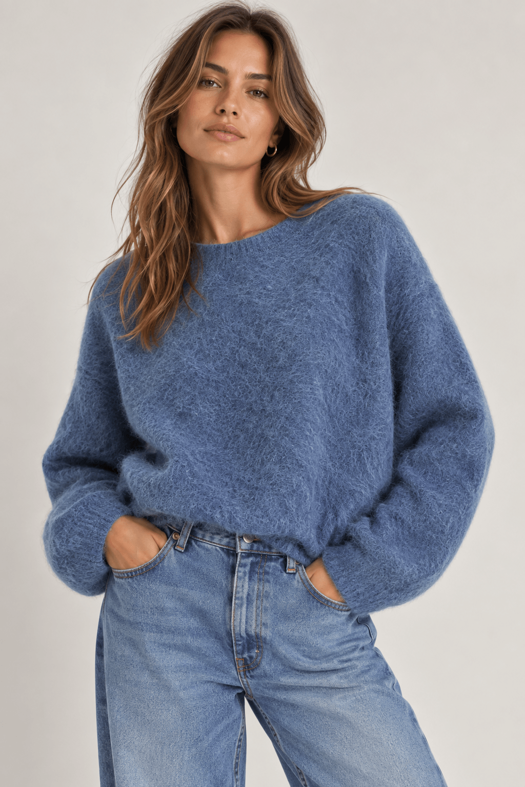 Amalia Pullover - Mid Blue
