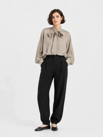 Blouse Antonia Bow - Taupe