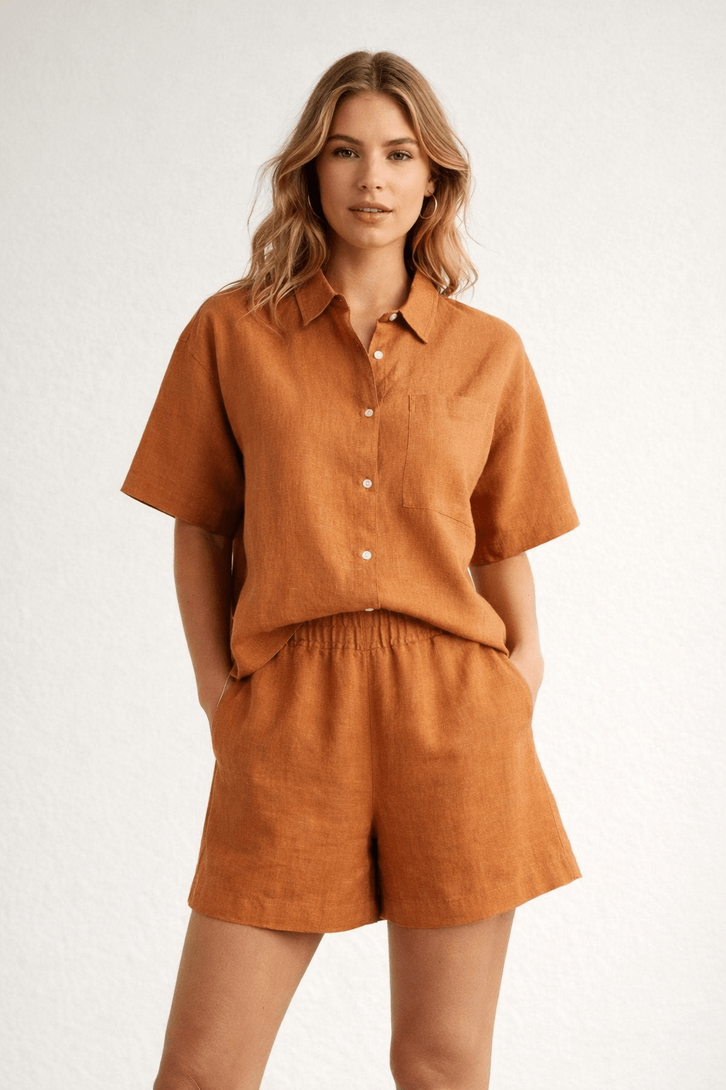 Liya blouse - Rustic orange