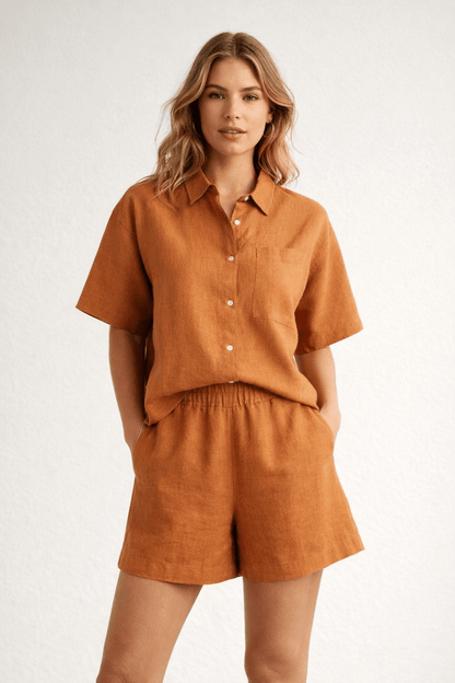 Liya blouse - Rustic orange