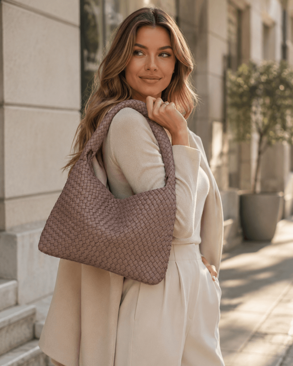 Mia Shoulder Bag - Taupe