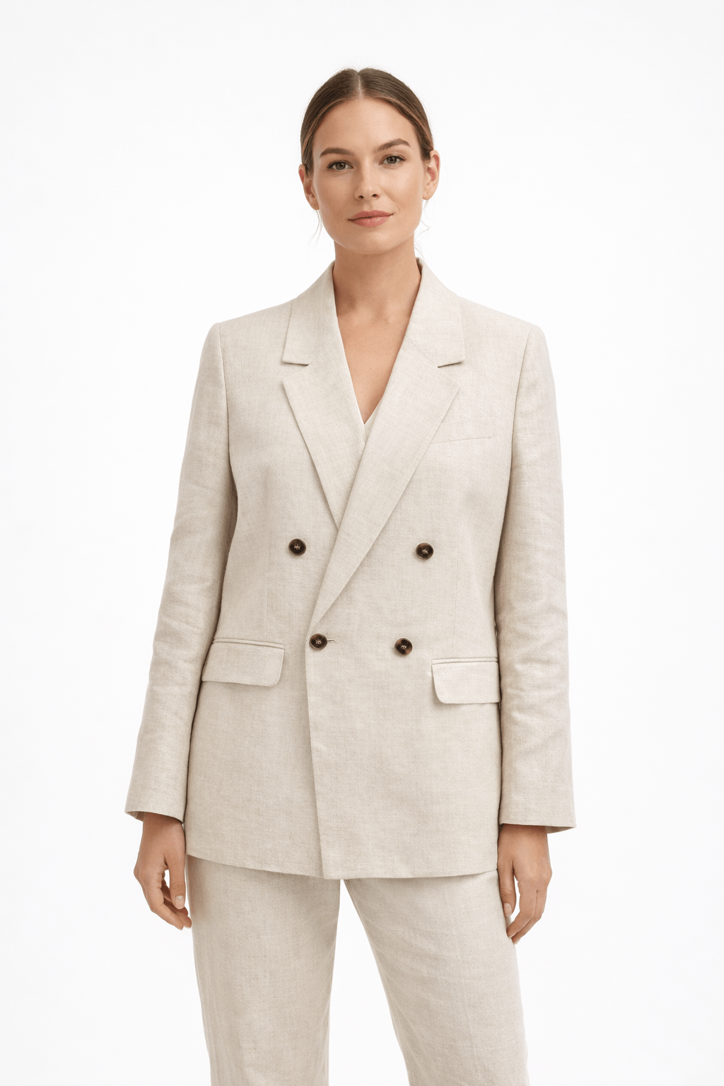 SLFelin-Ida DB Linen Blazer - Herringbone