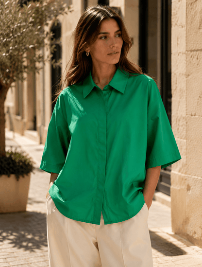 Alijah Blouse Rnbw - Bright Green