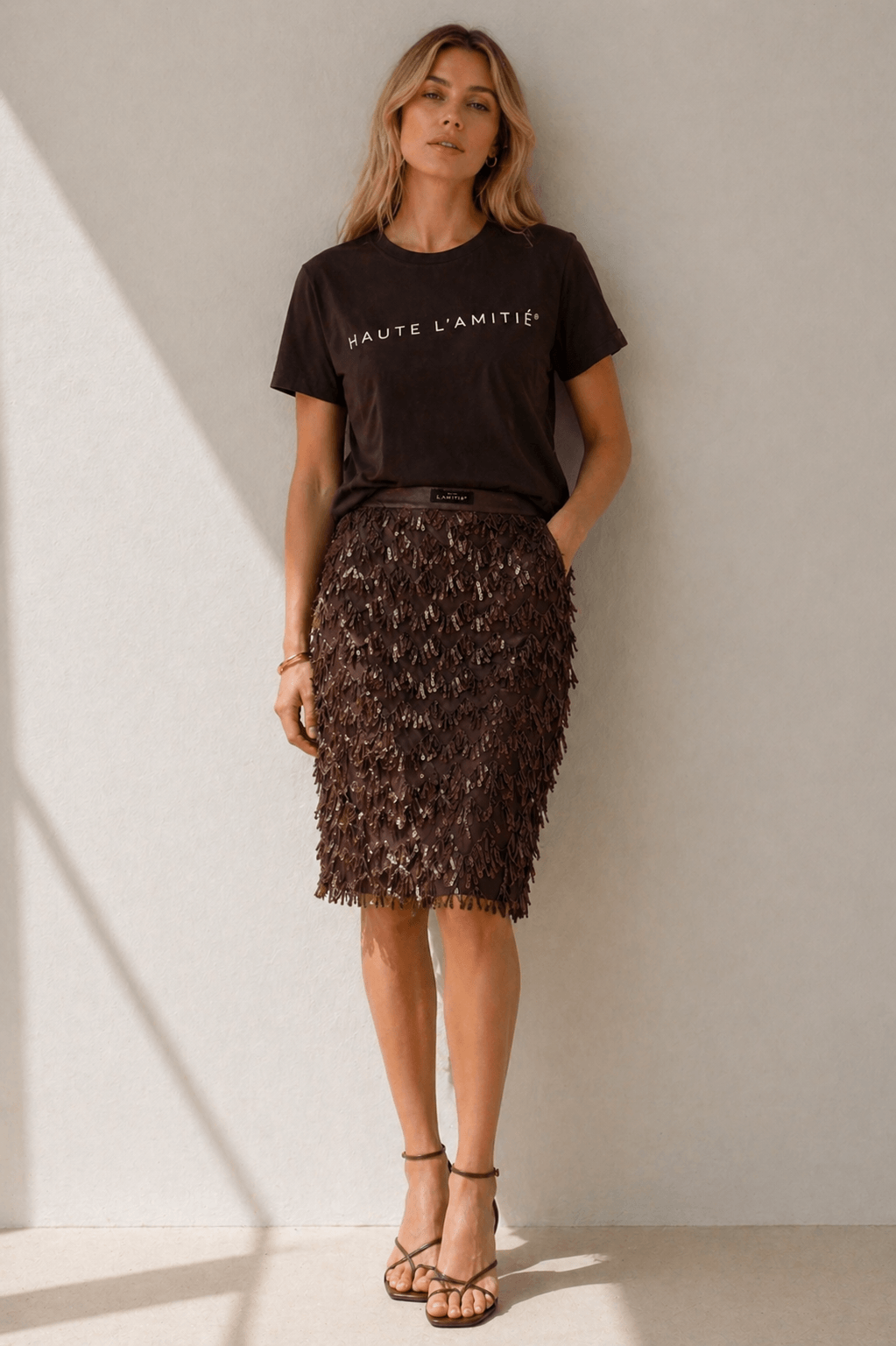 Limone Pencil Skirt - Mocca
