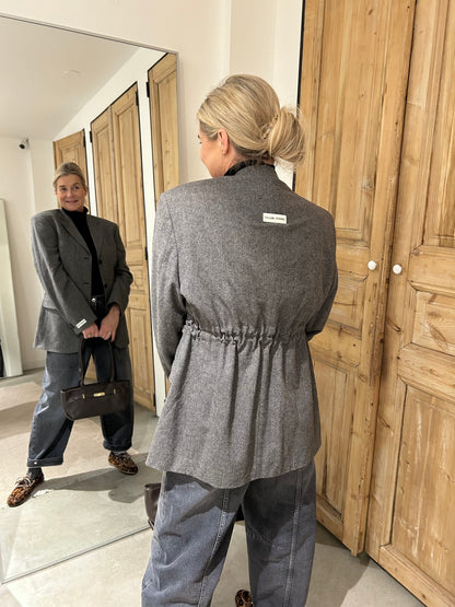 Blazer Long - Herringbone Grey
