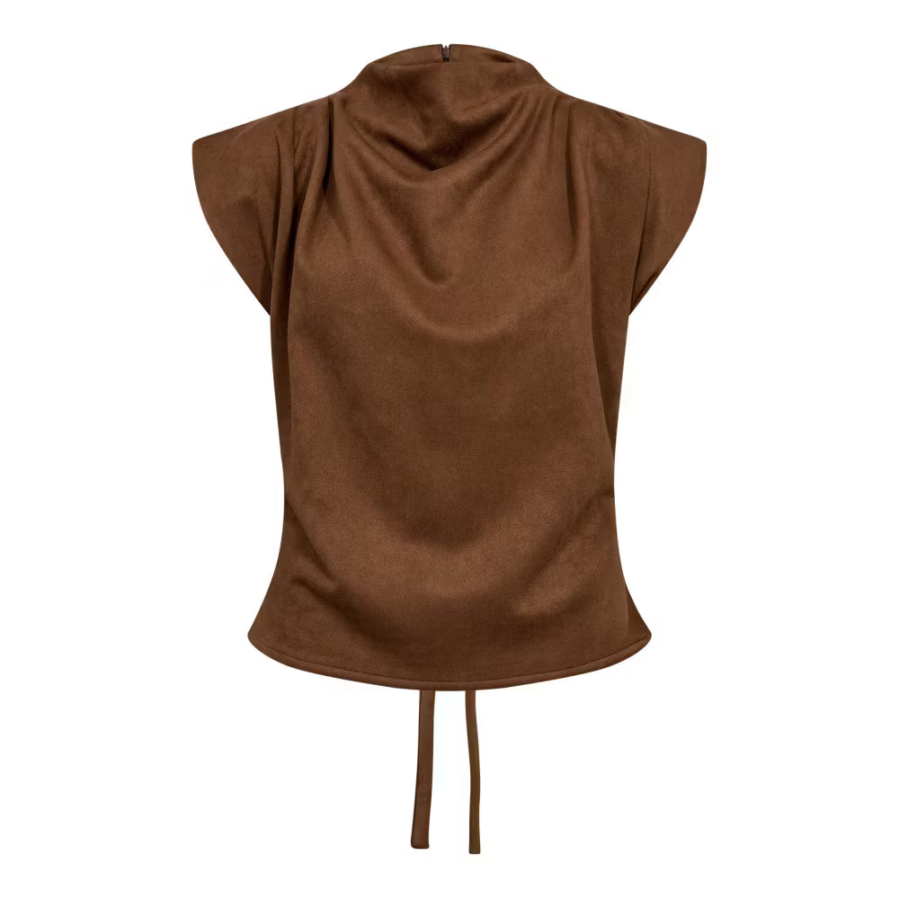 BobbieCC Pleat Top - Suntan