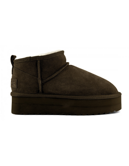 Platform Mid Boot Sheepskin - Moka