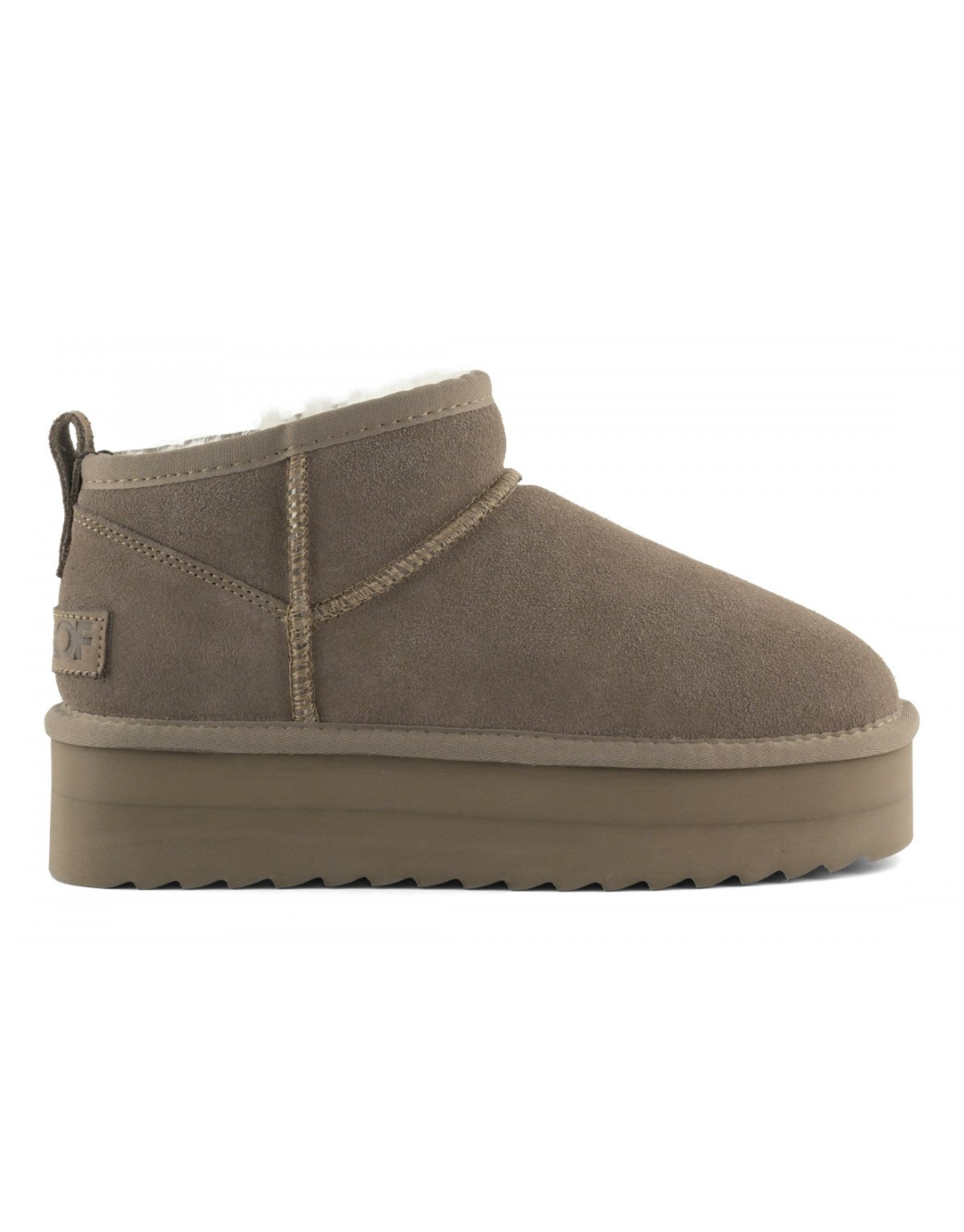 Platform Mid Boot Sheepskin - Taupe
