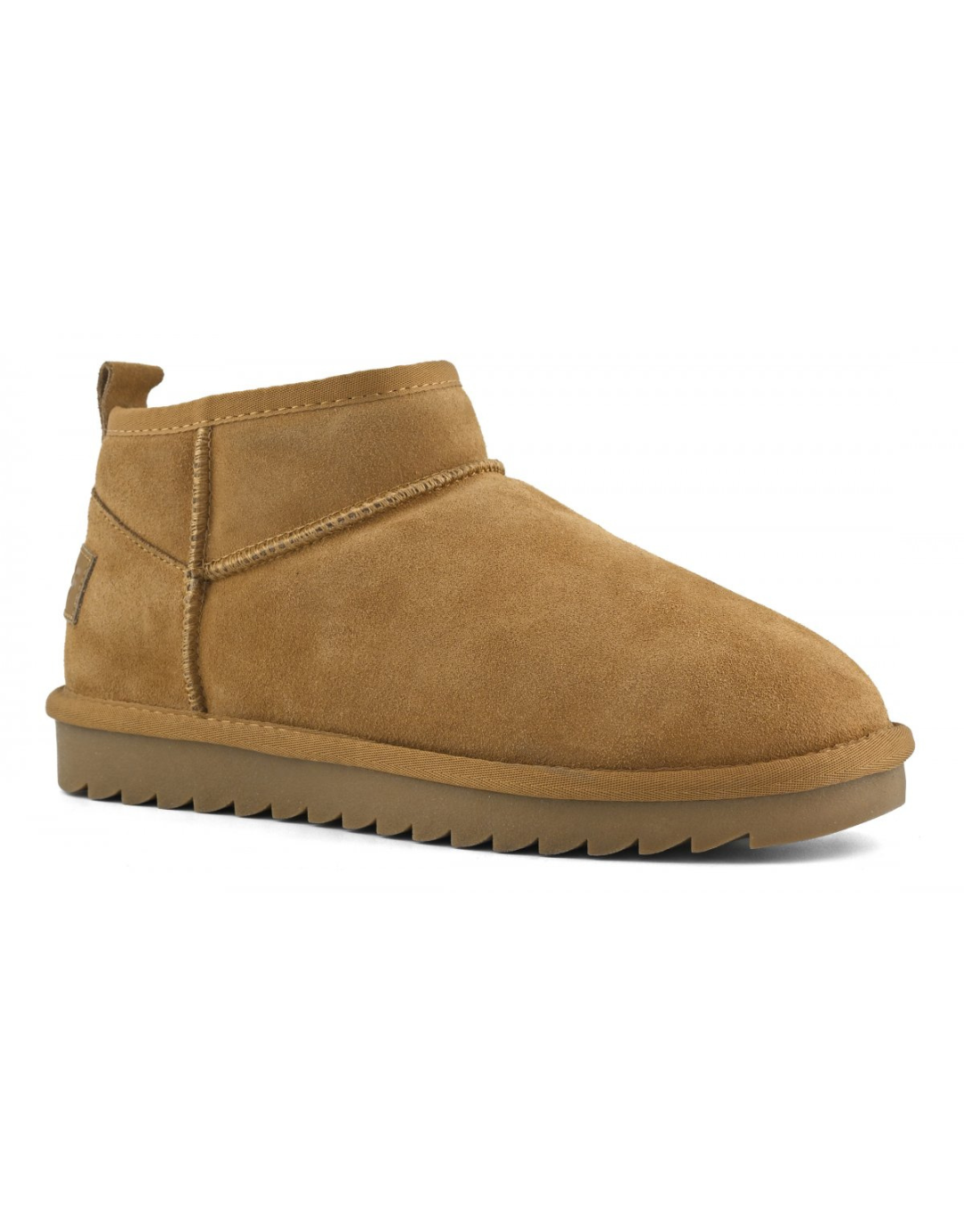 Short Sheepskin Boot Suede - Tan