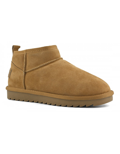 Short Sheepskin Boot Suede - Tan