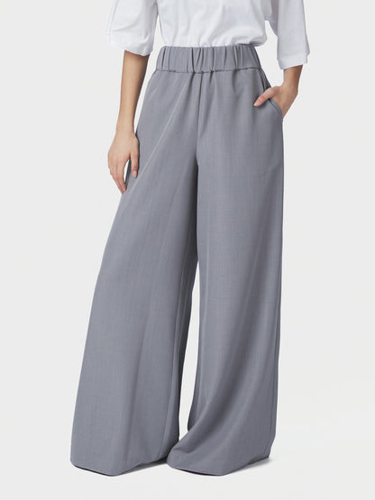 Janel Structure Pants - Grey Melange