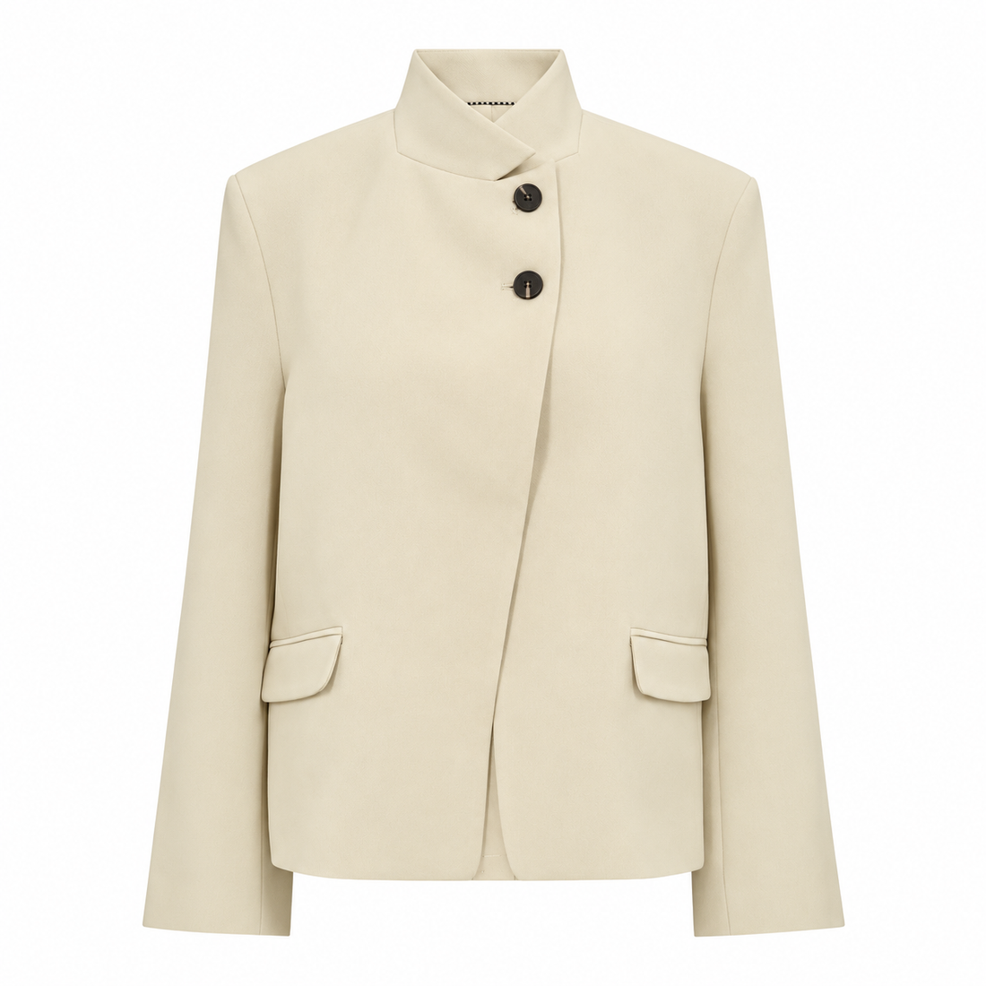 AcileCC High Collar Blazer - Bone