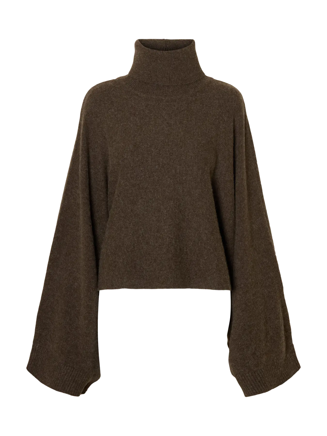 SLFelina Knit Cape Roll Neck - Delicioso Melange