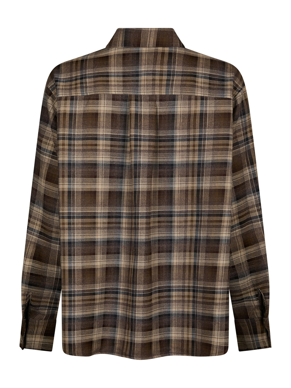 Dalma Flannel Check Shirt - Dark Taupe