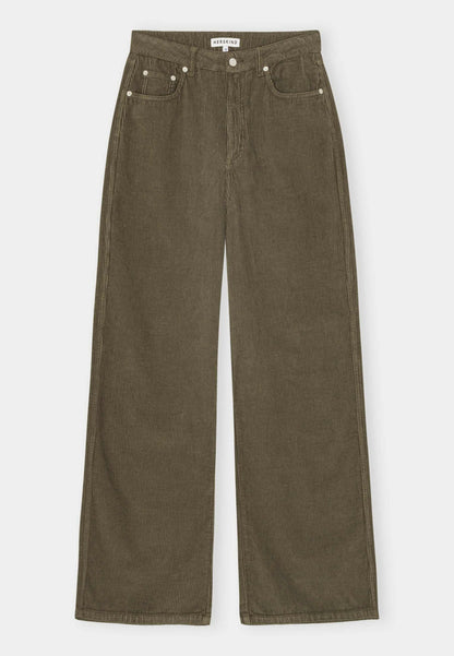 Kat Mid Waist Pants - Dark Olive