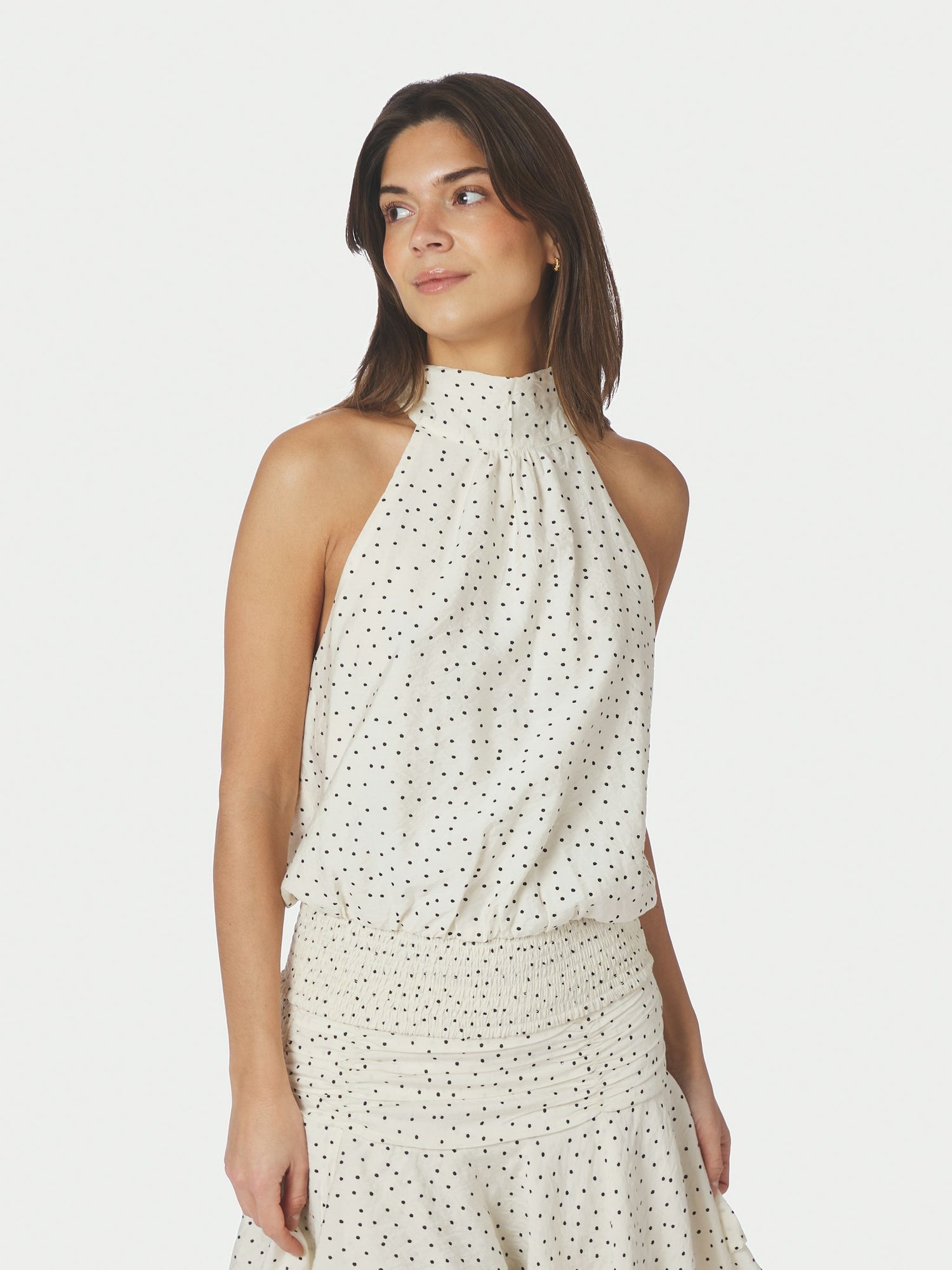 Jos Mini Dot Top - Off White