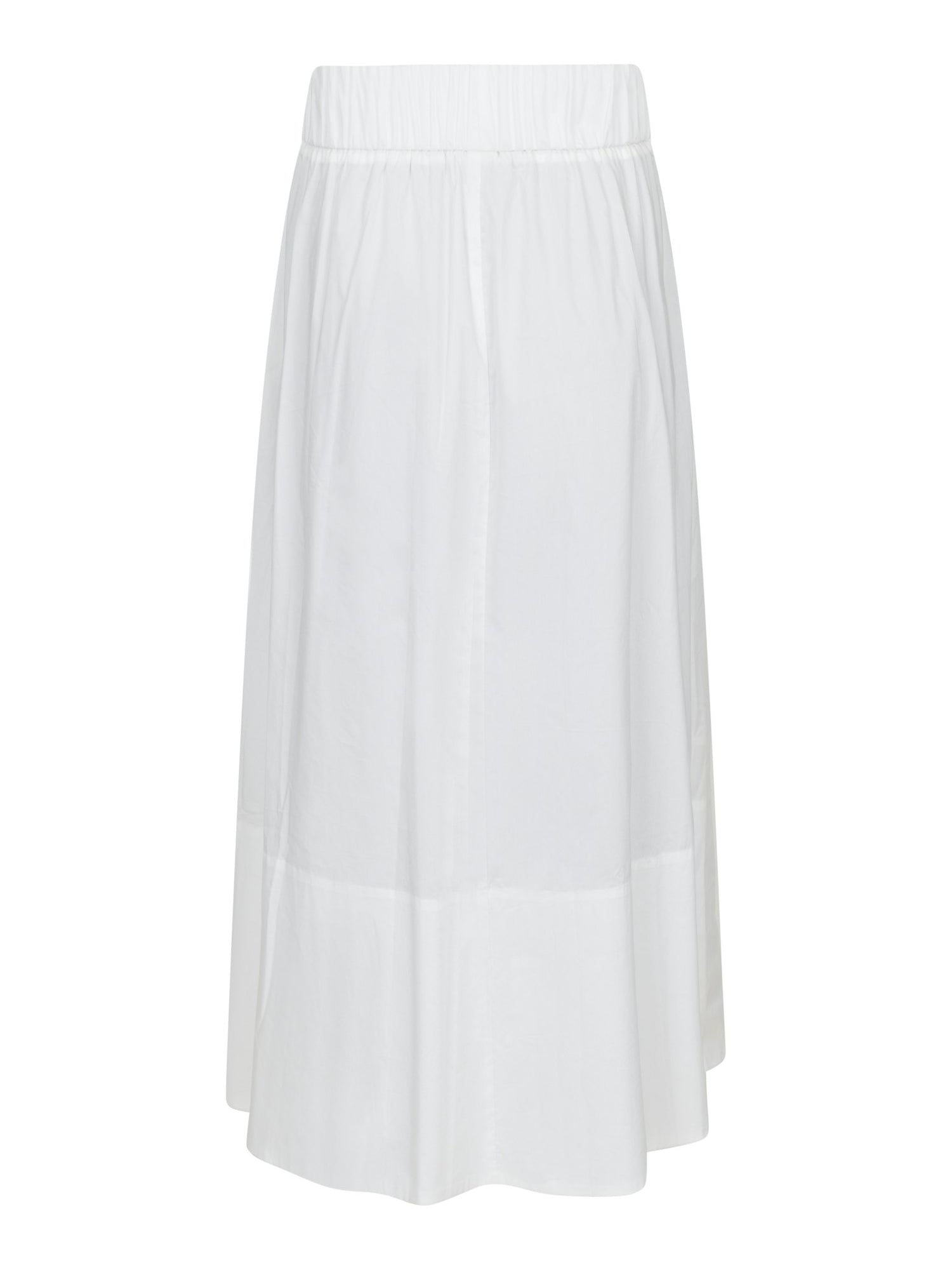 Yara Long Poplin Skirt - White