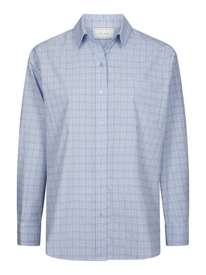 Dalma Triple Check Shirt - Light Blue