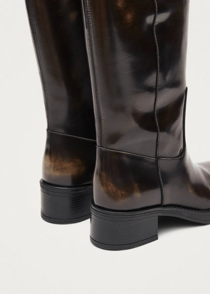 Sajan Leather Boots - Vintage Effect Brown