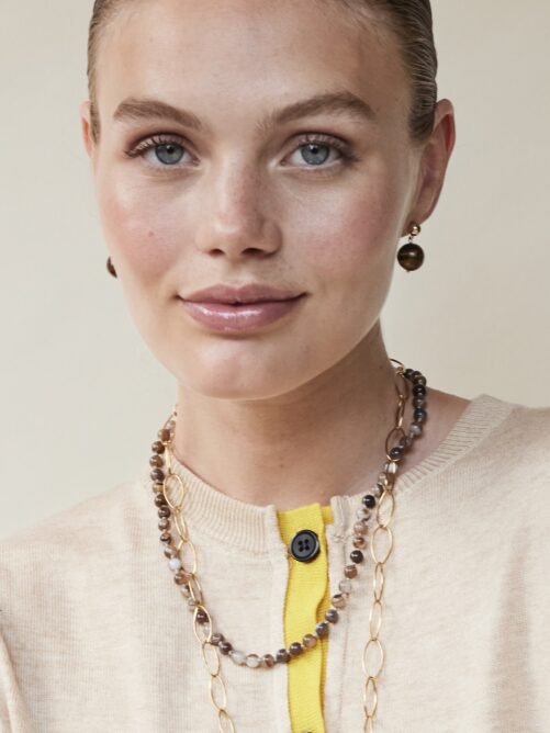 Fijne Gemstone Ketting - Agaat-Mêlée