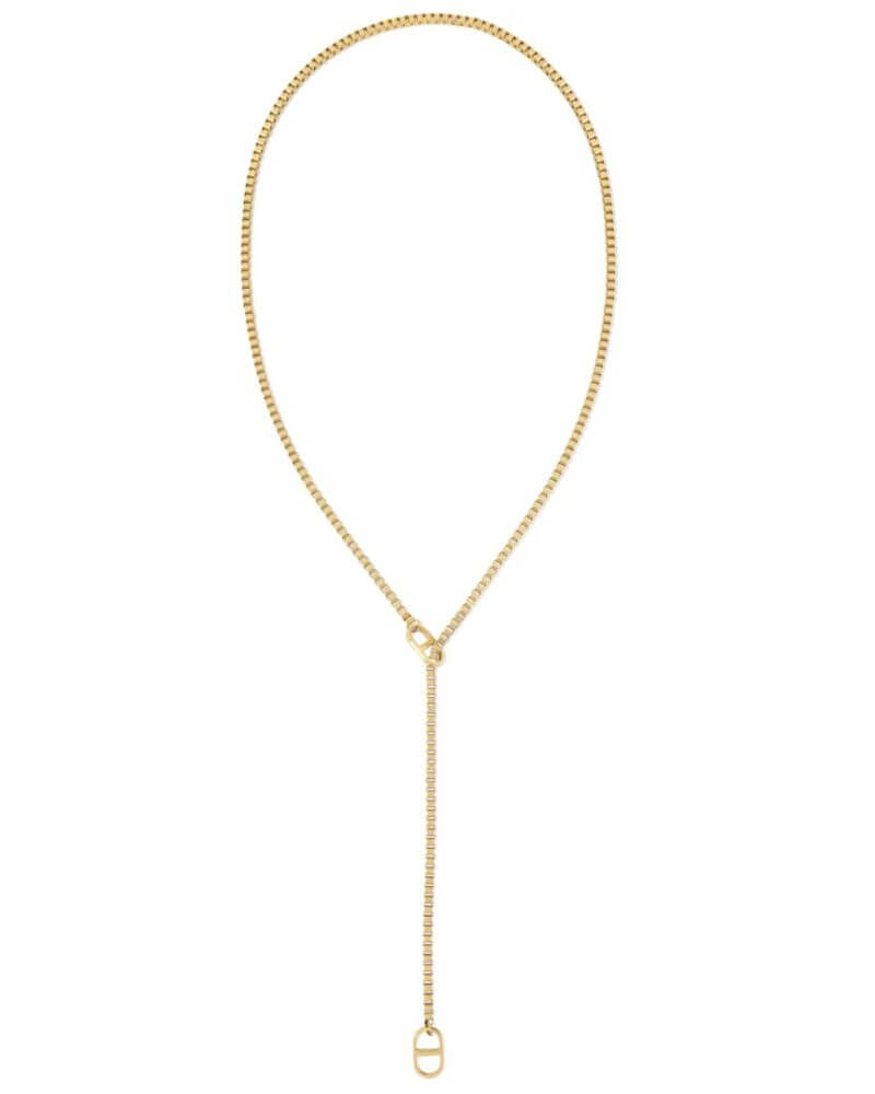Minimalistische doorhaalketting - Goud