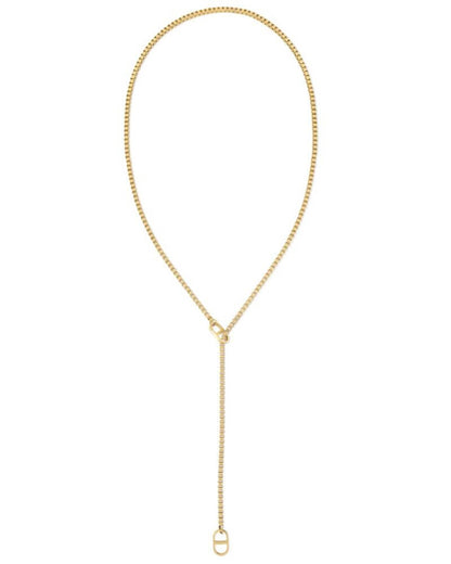 Minimalistische doorhaalketting - Goud