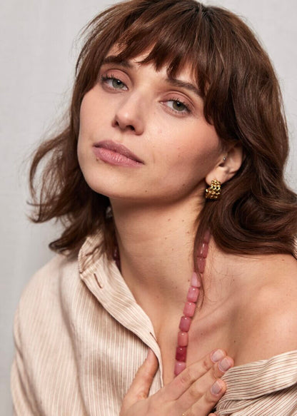 Gemstone ketting - Warm Roze