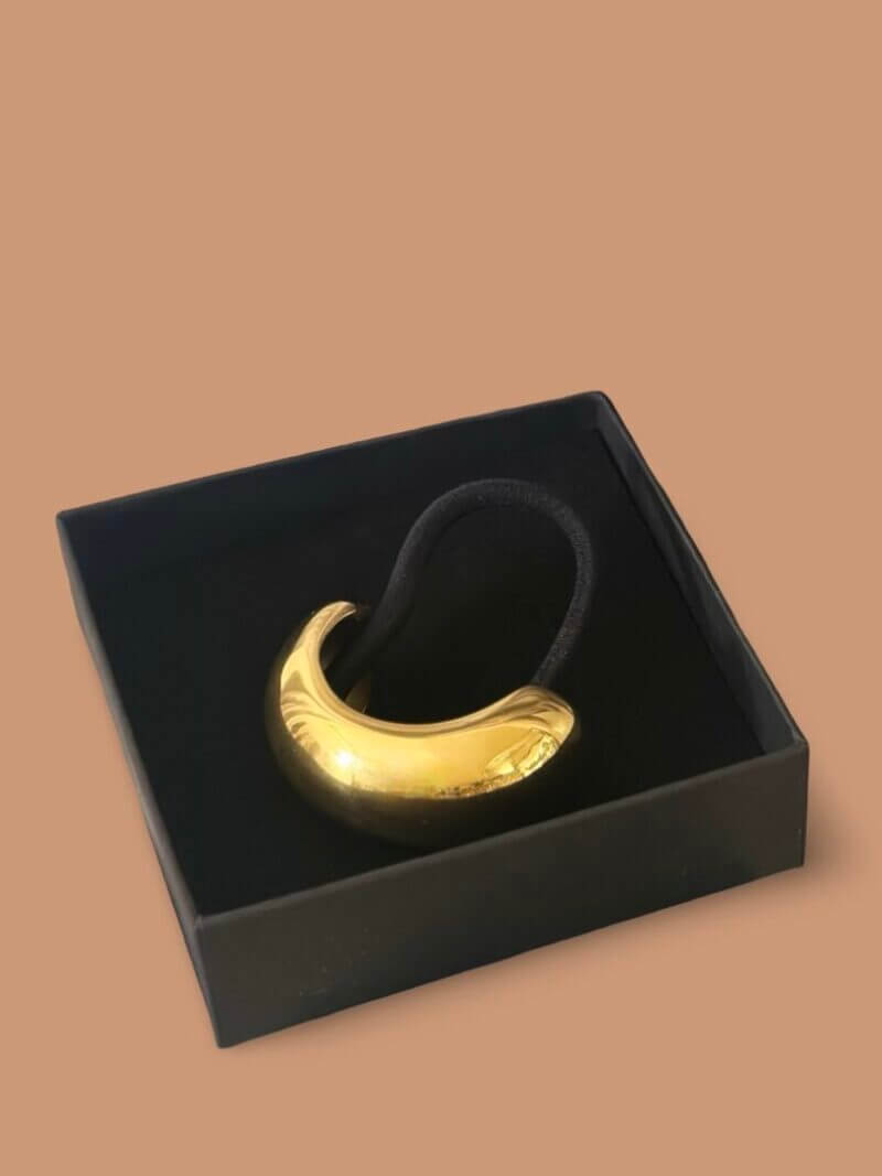 Scrunchy met gouden detail