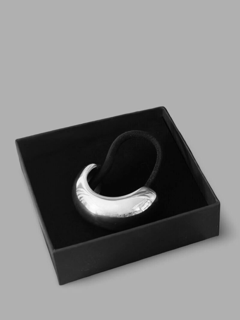 Scrunchy met ziveren detail