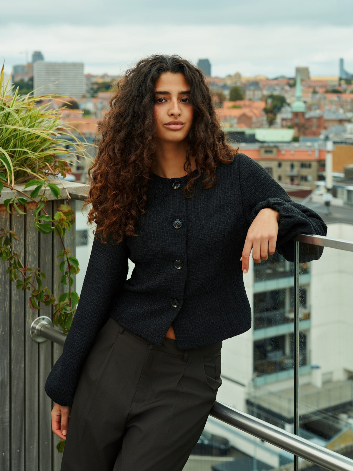 Junette Boucle Jacket - Black