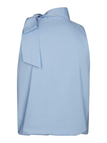 Veda Poplin Top - Light Blue