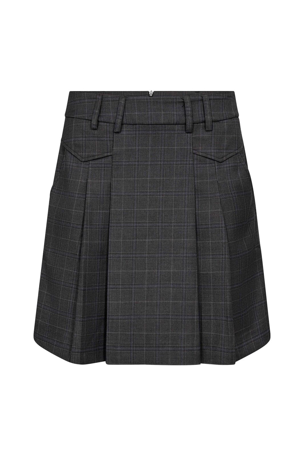 EloraCC Pocket Pleat Mini Skirt - Dark Grey