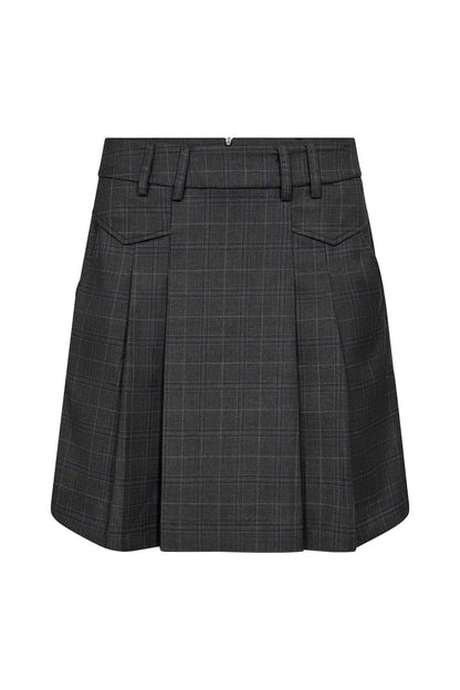 EloraCC Pocket Pleat Mini Skirt - Dark Grey