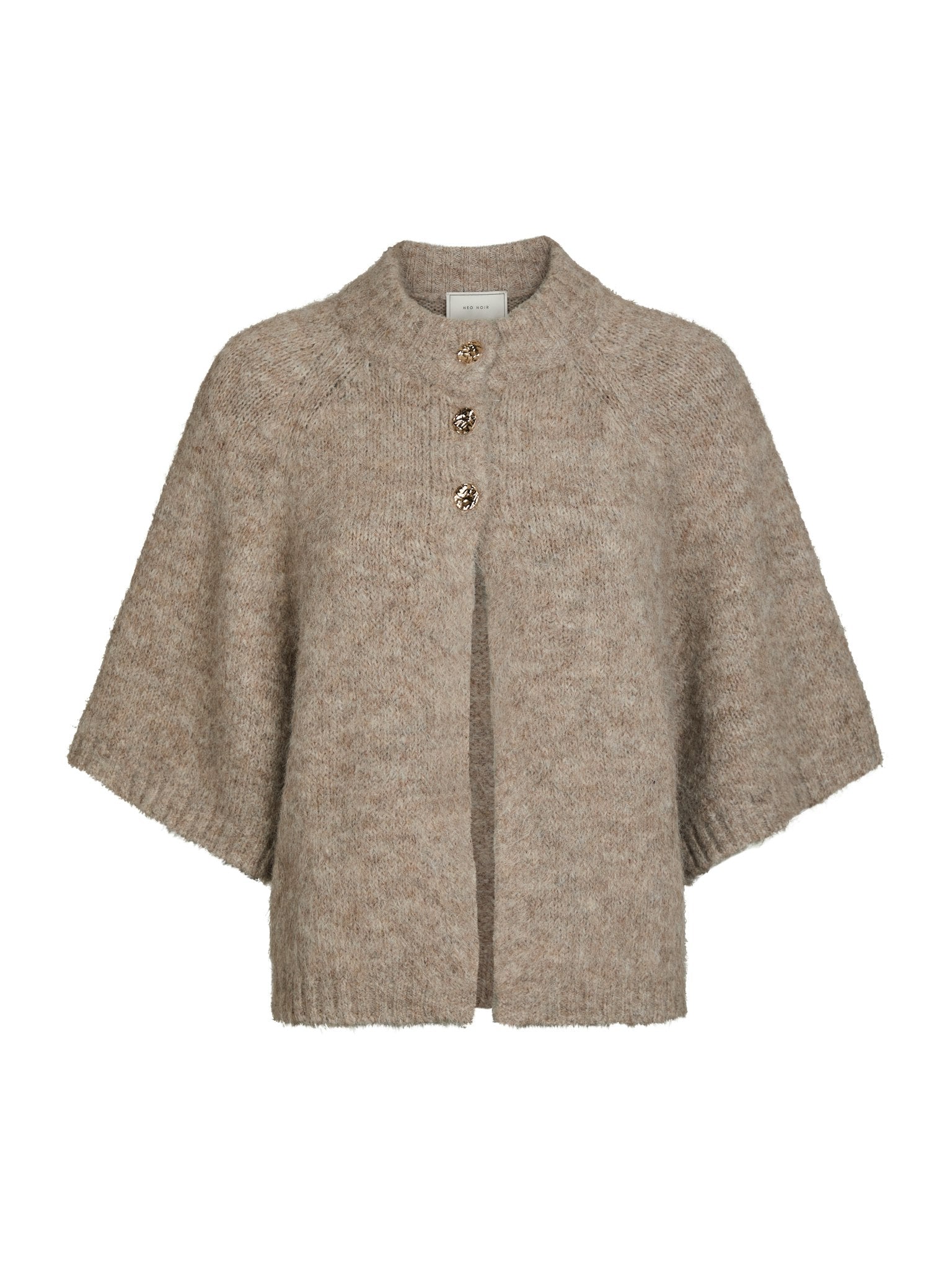 Benuta Fluffy Knit Cardigan - Beige Melange