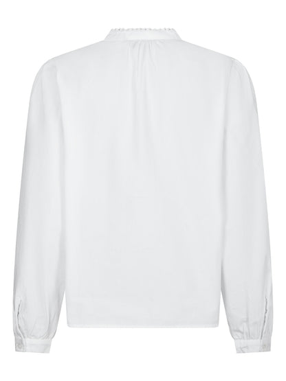 Aneliah C Poplin Emb Blouse - White