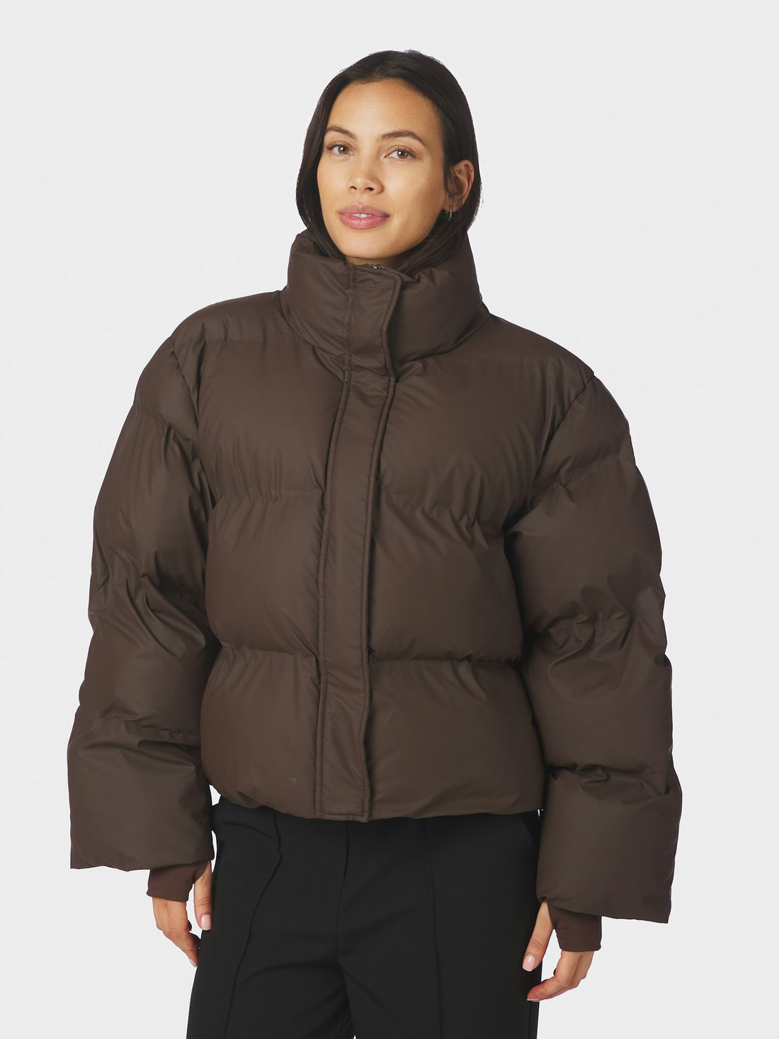 Rhea C Puffer Jacket - Dark Brown