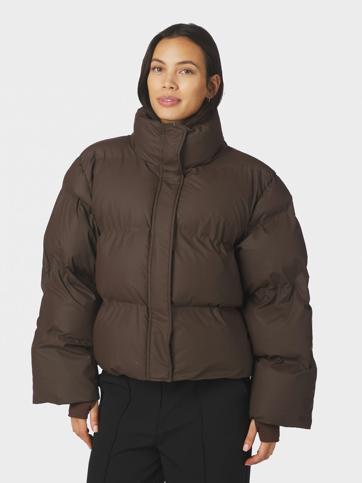Rhea C Puffer Jacket - Dark Brown