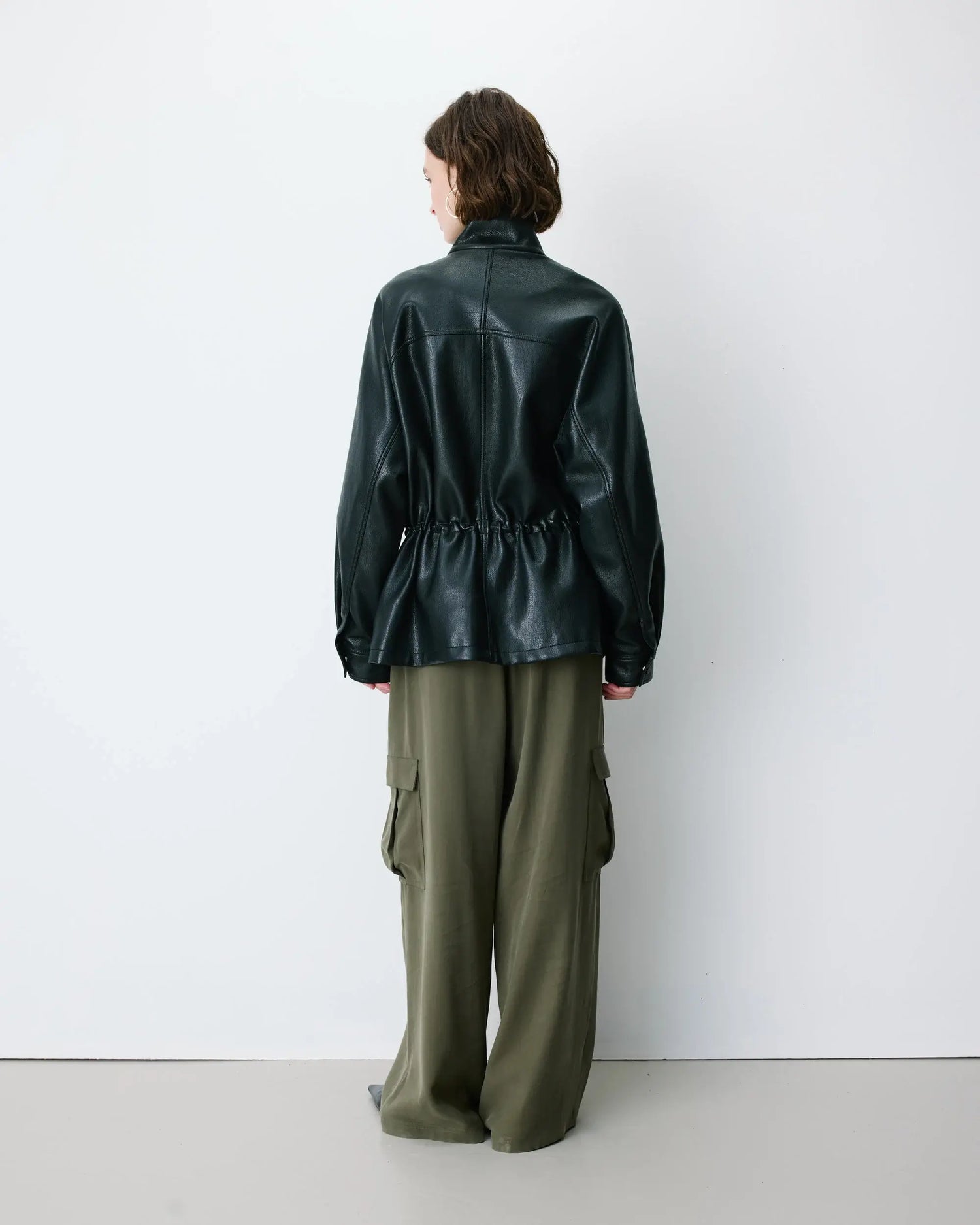 Kunstlederjacke - Schwarz