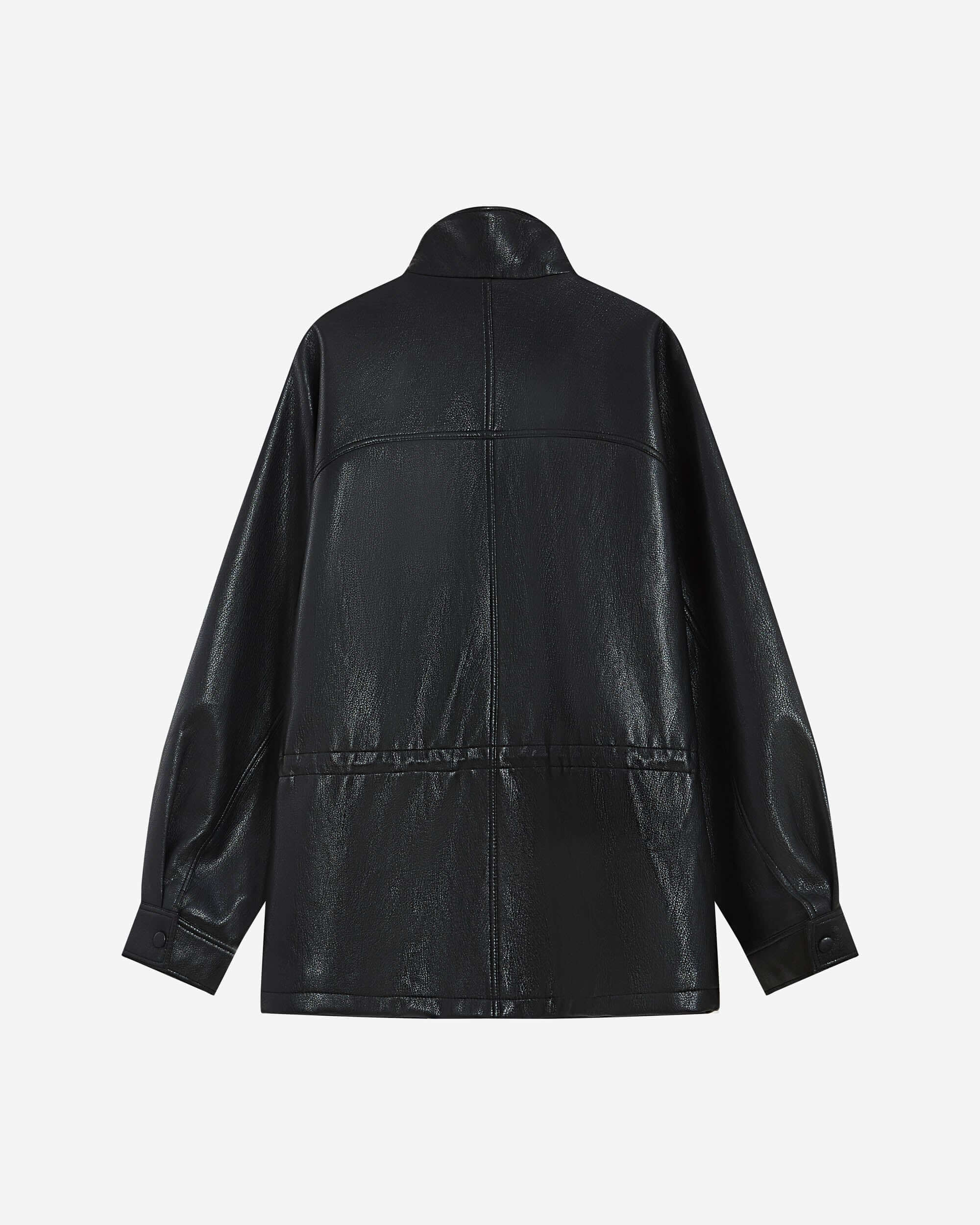 Kunstlederjacke - Schwarz