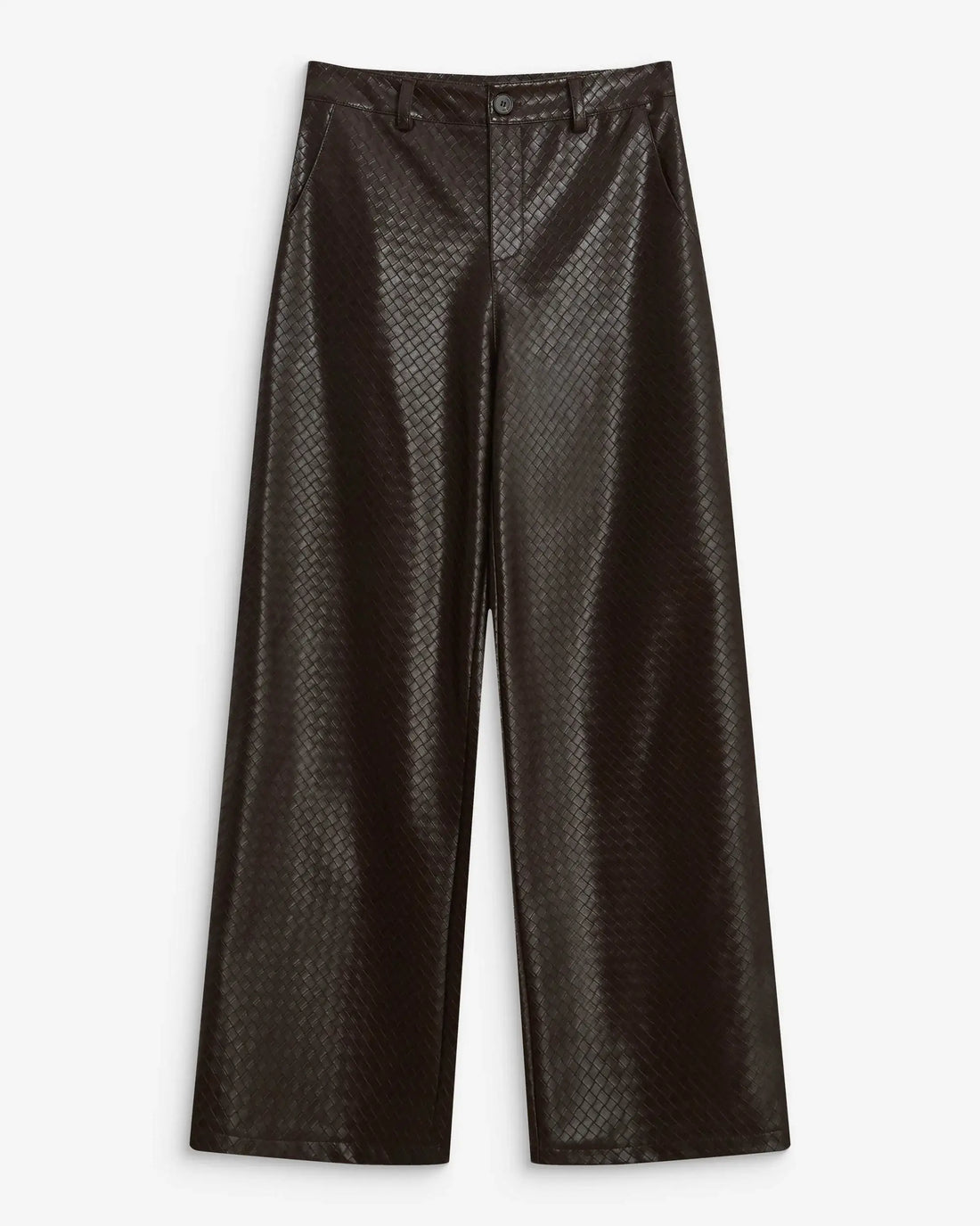 Fake Leather Pantalon - Chocolat