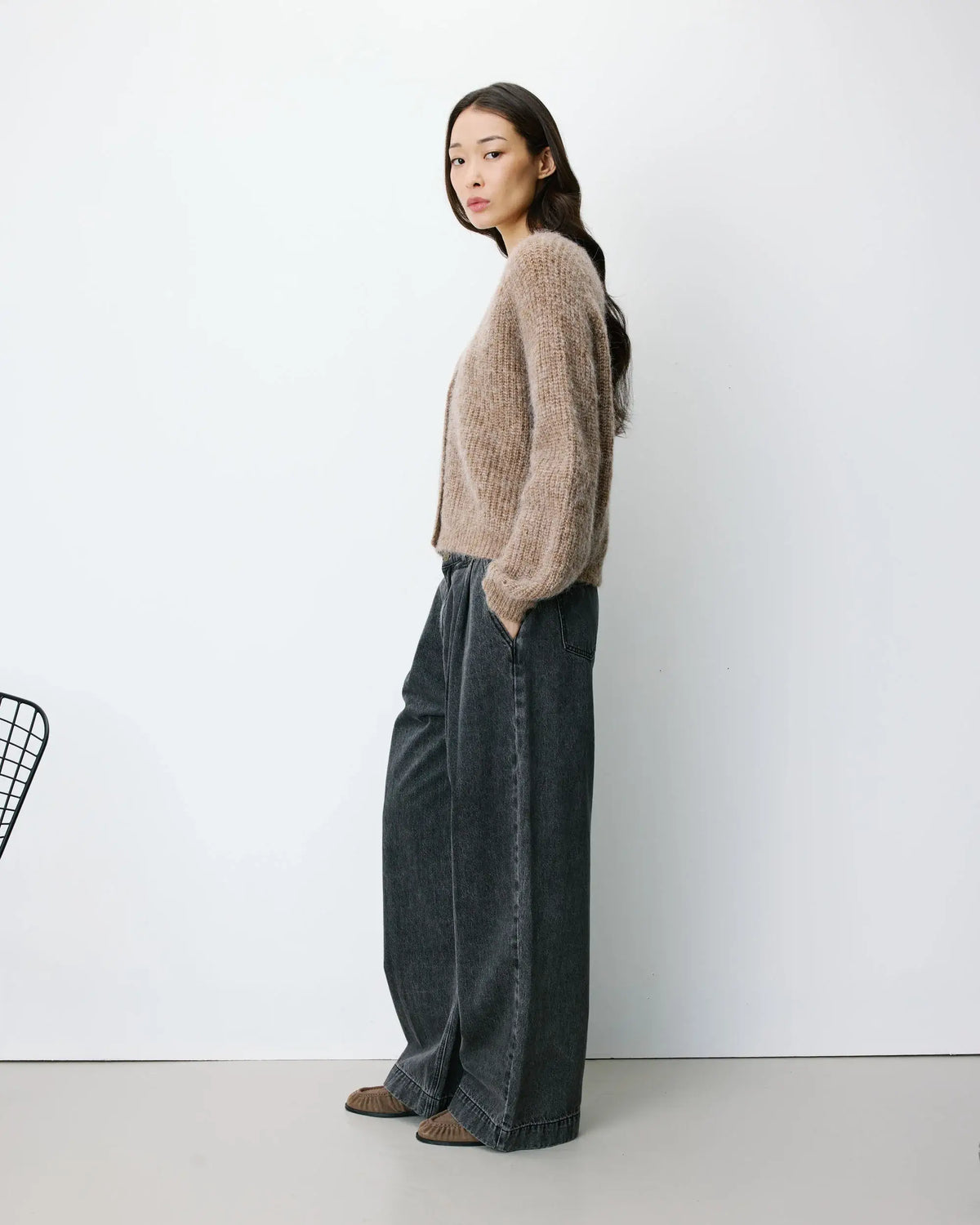 Cardigan-Weste - Mokka