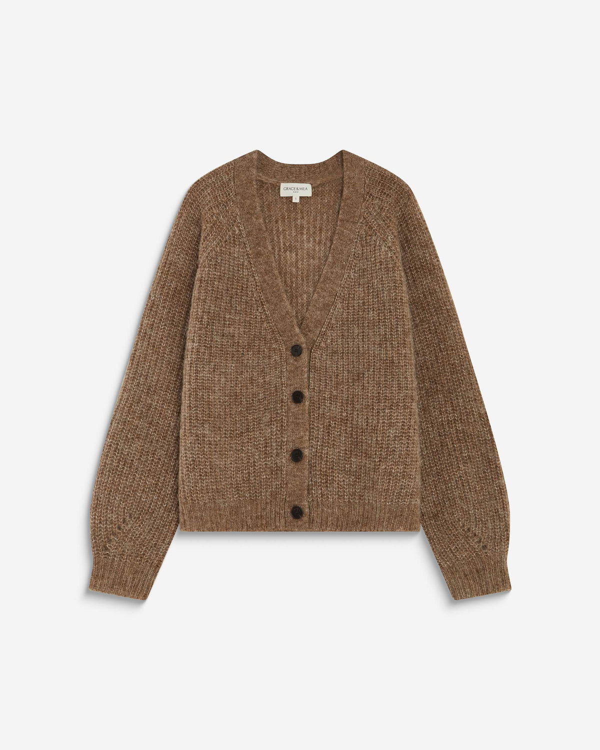Cardigan-Weste - Mokka