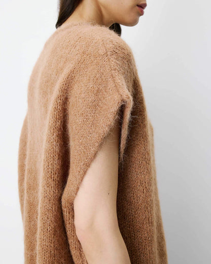 Oversized-Weste – Camel
