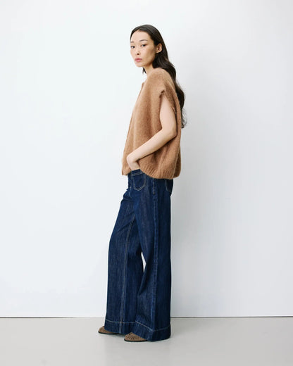 Oversized-Weste – Camel