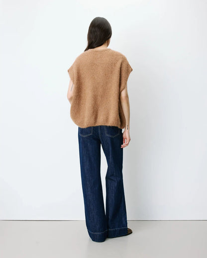Oversized-Weste – Camel