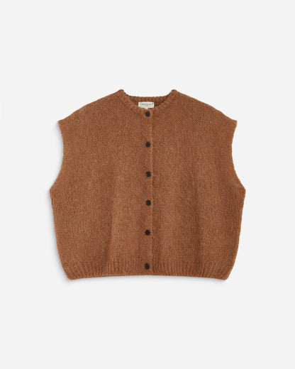 Oversized-Weste – Camel